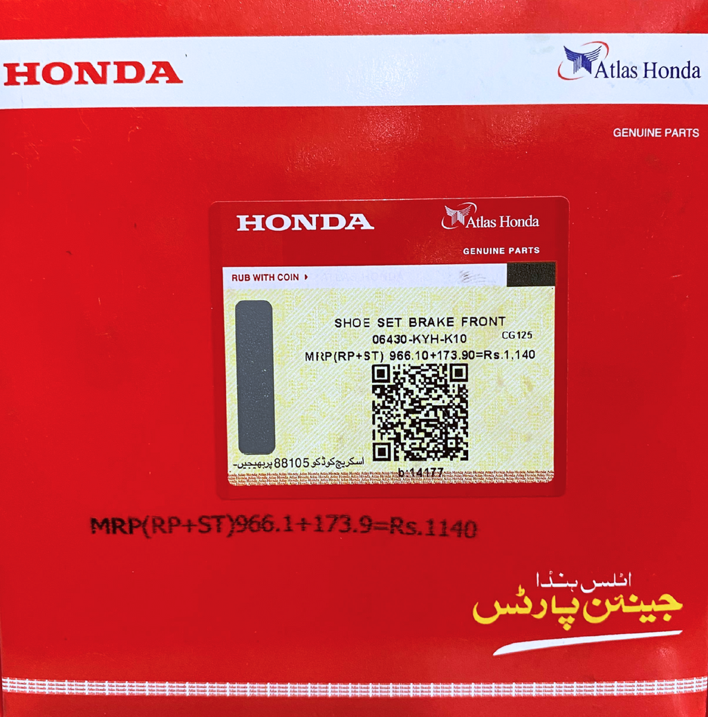 Shoe Set Brake Front for CG-125